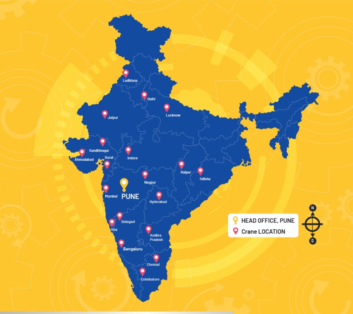 Bharat Cranes Global Reach Map