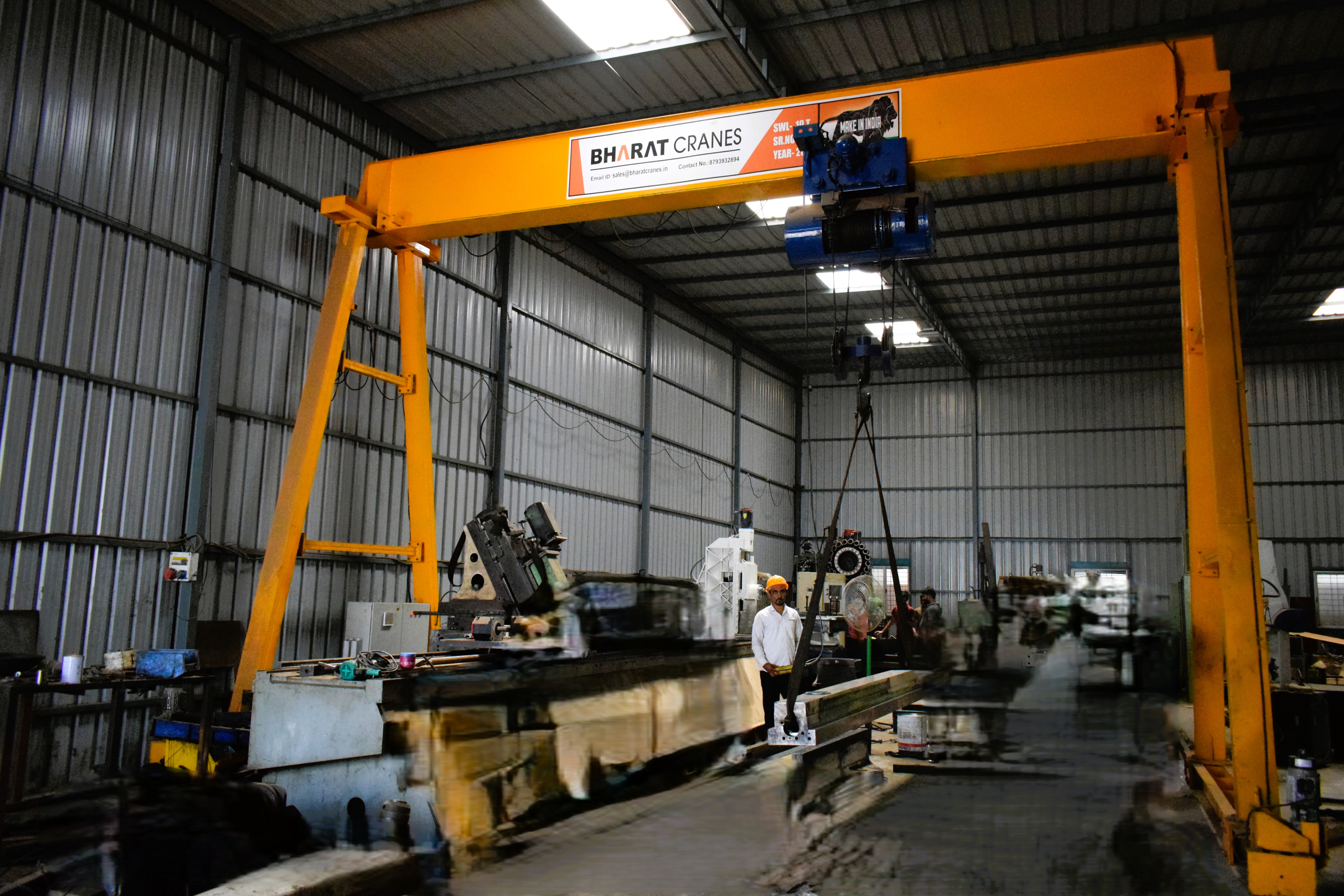Single Girder Gantry/Goliath Crane - Bharat Cranes, EOT Crane Manufacturer in Pune